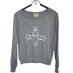 KOCH Gemini Zodiac Sign Graphic Long Sleeve Top Sz XS/S